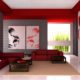 living-room-dnevni-boravak-crvena-boja-domnakvadrat
