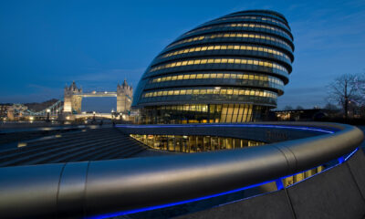city hall London at night