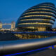 city hall London at night