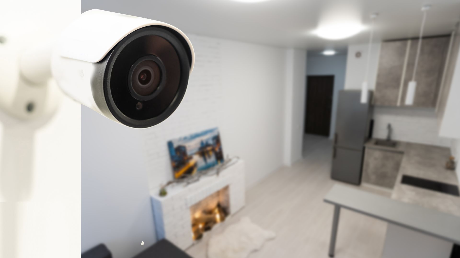 wifi sigurnosna kamera u kući na zidu