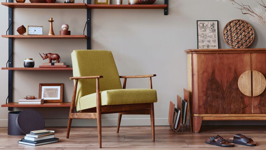 mid-century fotelja