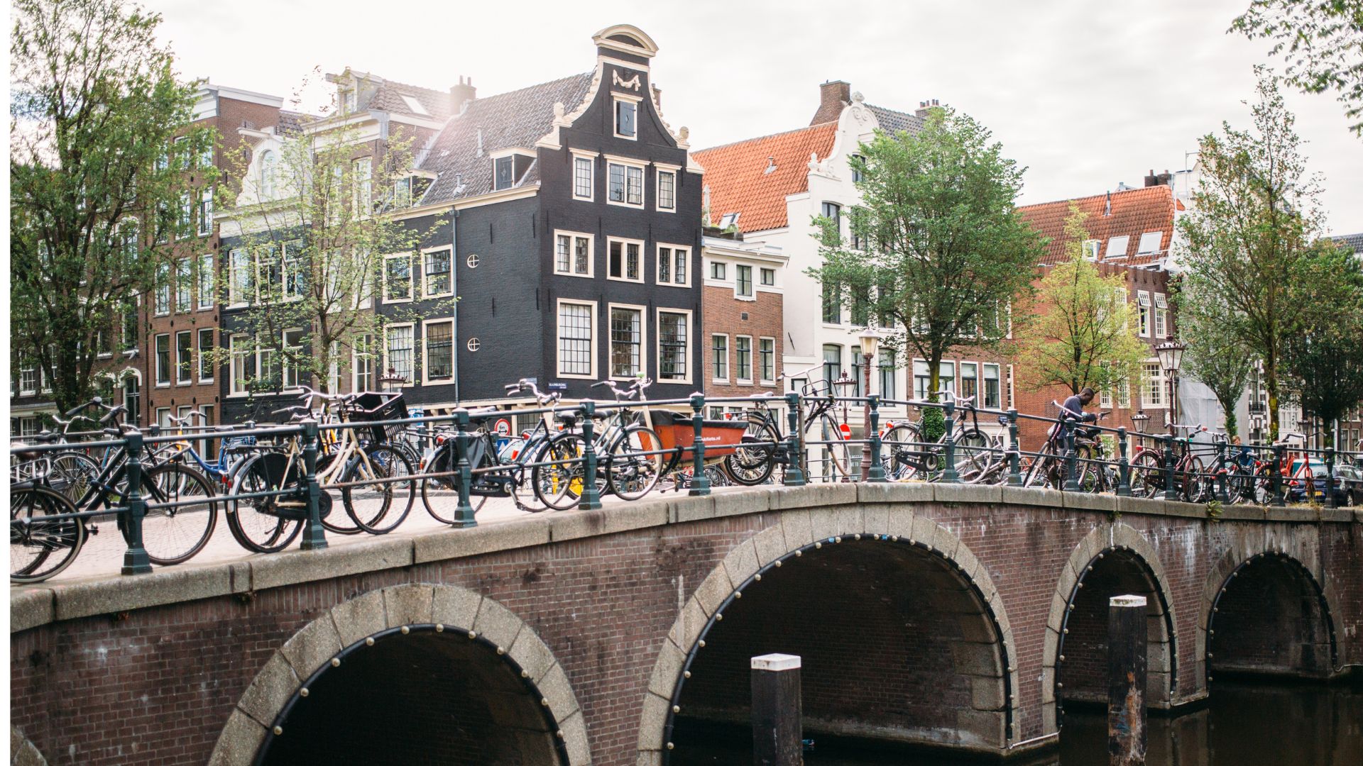 bicikli parkirani na kanalu u Amsterdamu, kao primjer gradova bez automobila