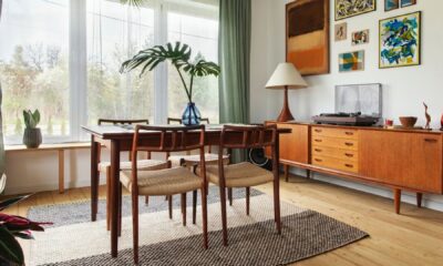 blagovaonica uređena u mid century modern stilu uređenja
