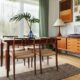 blagovaonica uređena u mid century modern stilu uređenja